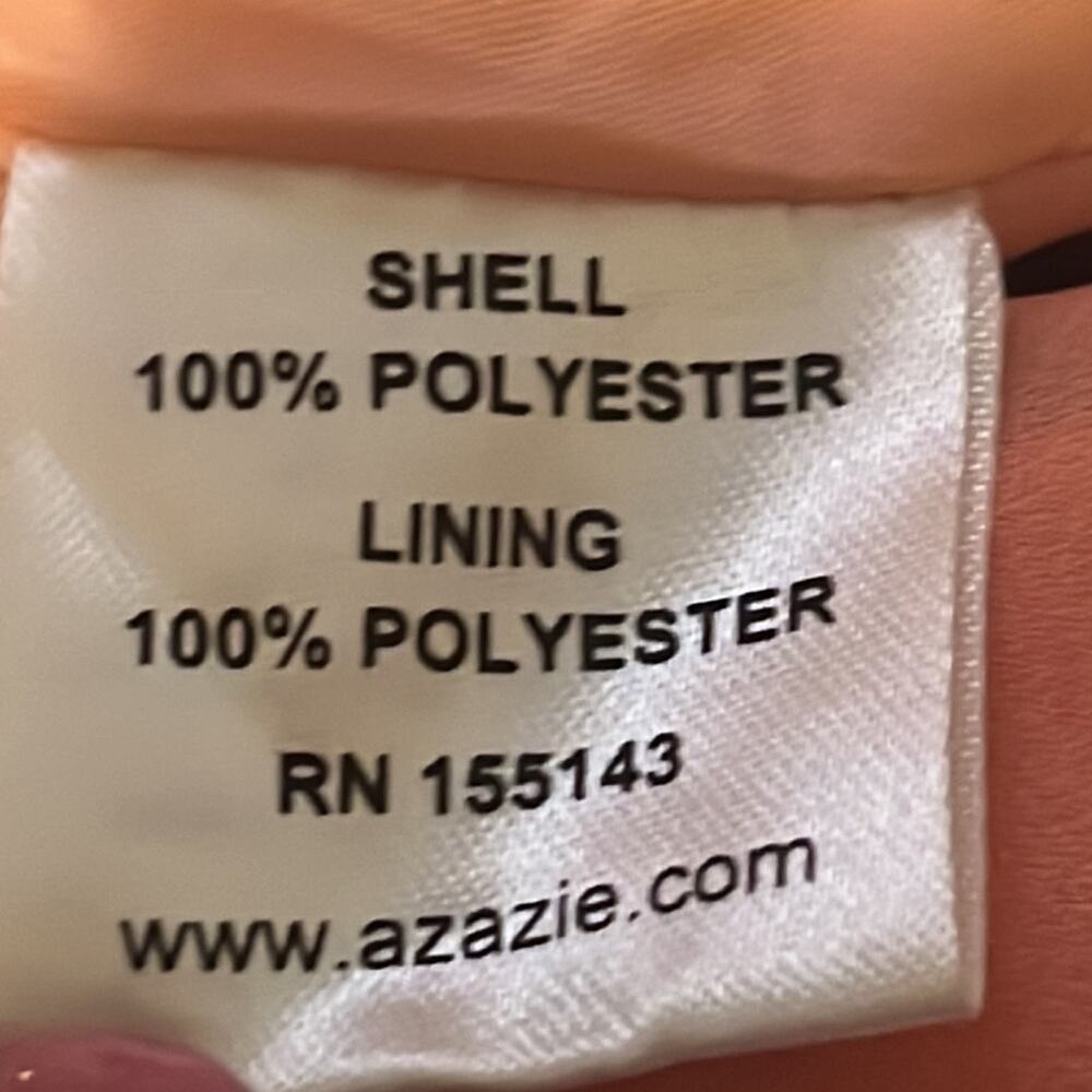 NWT Azazie Long Bridesmaid Dress Chiffon Criss Cross Tie Cut Off Back 6 - Picture 11 of 11
